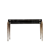 意式 饰台纯铜脚架玄关柜 轻奢实木条案桌靠墙入户创意设计师家用装