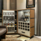 意式 可移动酒柜轻奢高档高级感客厅实木展示柜现代艺术感储物柜