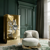 意式 轻奢保险柜后现代别墅豪宅家用小型柜设计师不锈钢密码 防盗柜