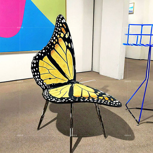 ZYCY蝴蝶休闲椅轻奢不锈钢家用