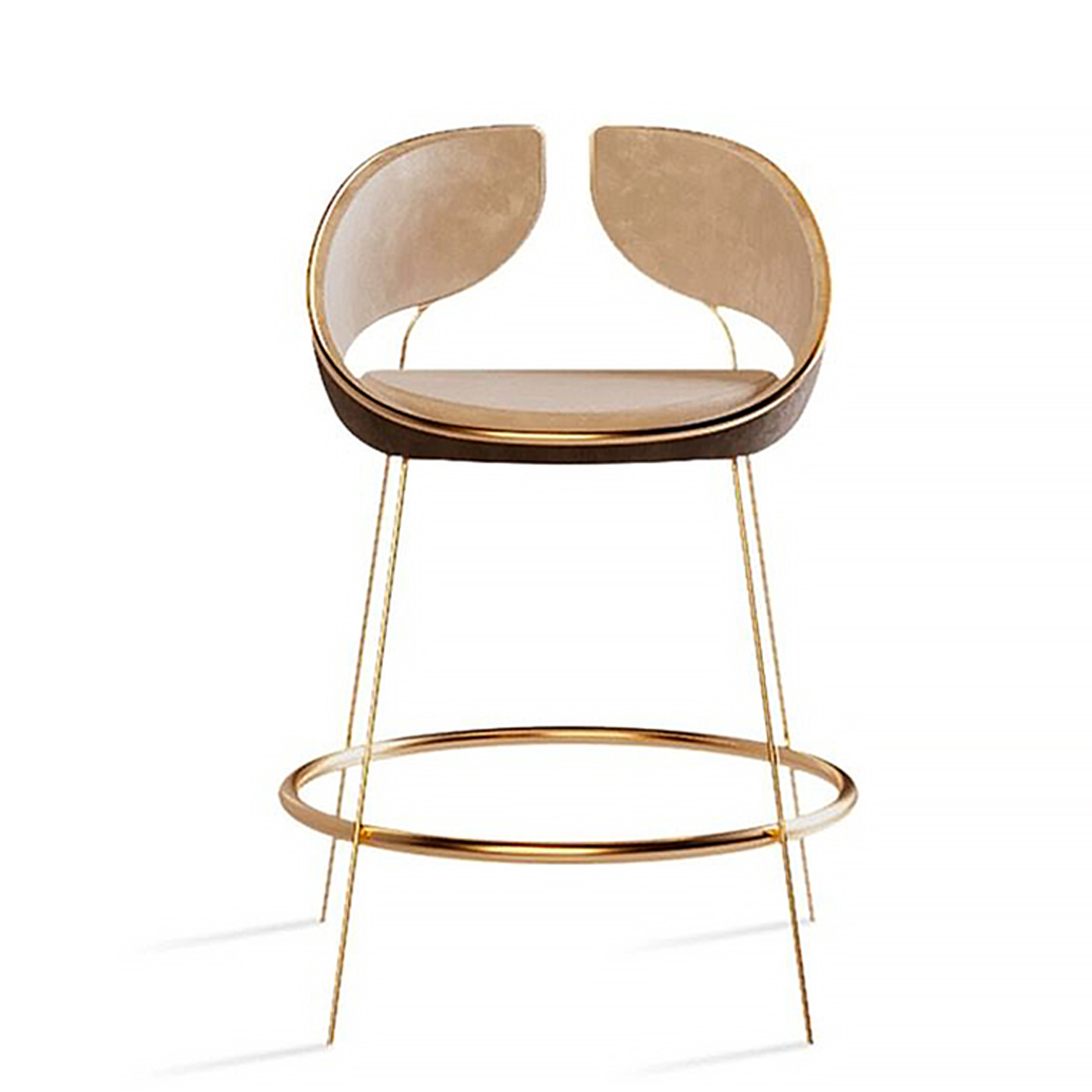 轻奢吧台椅不锈钢前台椅设计师款