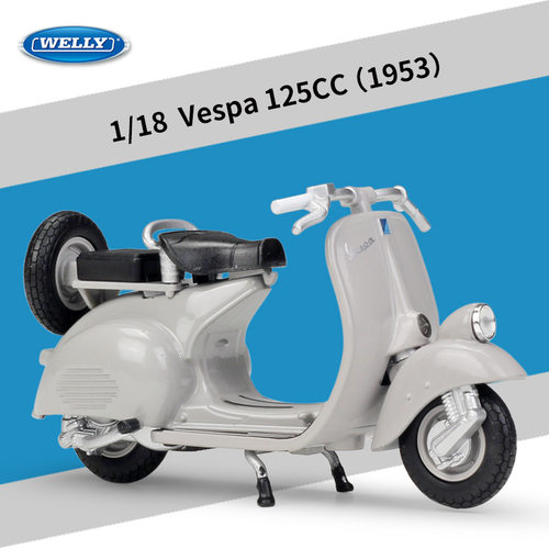 威利WELLY1:18维斯帕1953VESPA125CC踏板摩托车合金仿真机车模型