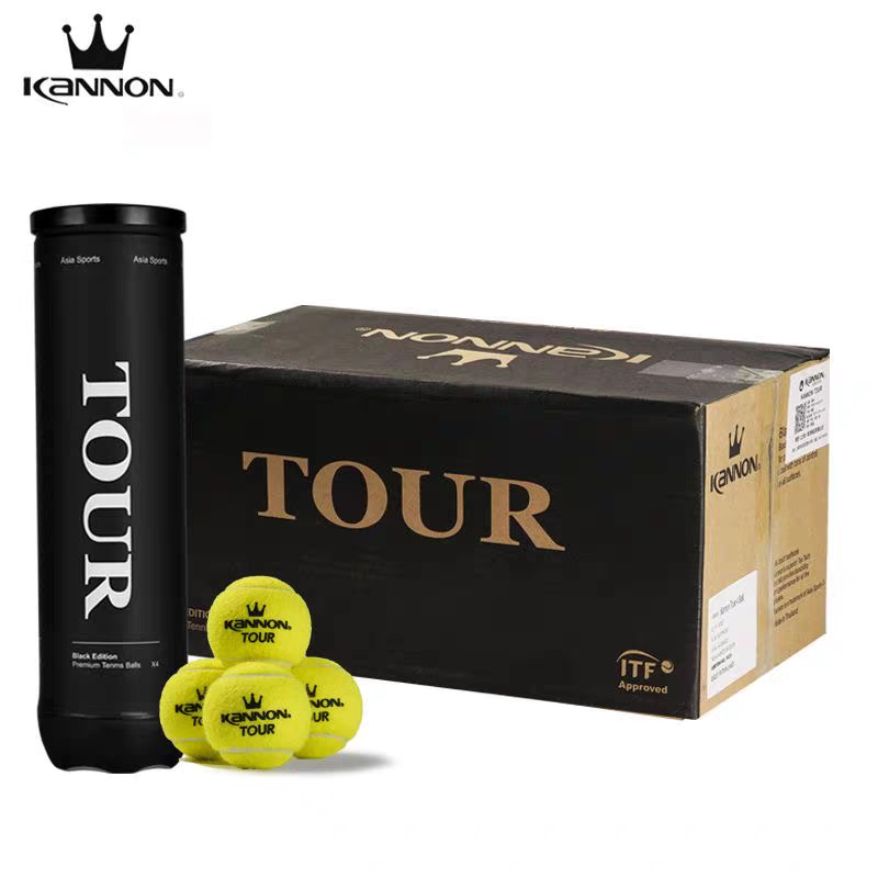 KANNON康龙冠群网球黑罐TOUR金冠专业耐打耐磨高弹力比赛球训练