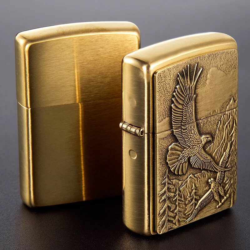 原装正版zippo打火机美国进口经典高山展翅雄鹰20854拉丝纯铜