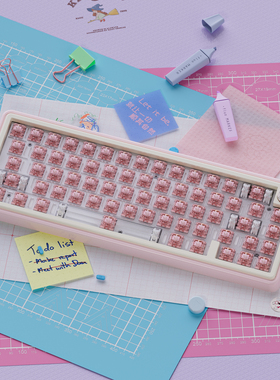 UR65蓝/粉/红色键盘客制化套件三模Gasket热插拔RGB支持QMK/VIA