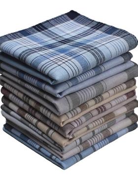 Cotton Men's Handkerchief Square Decorative Suits Grid港外贸