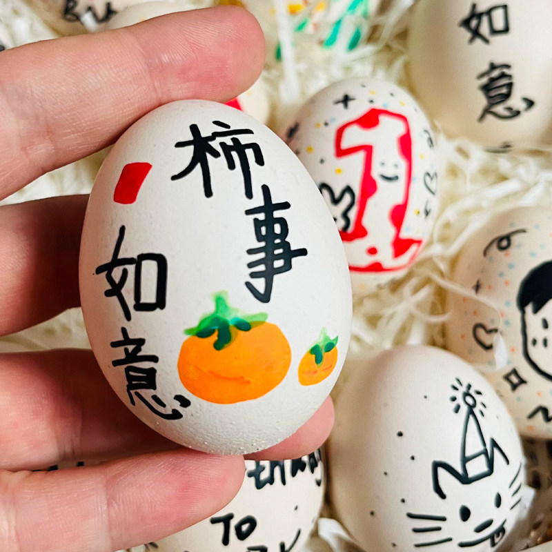 儿童涂鸦石膏鸡蛋3d立体绘画手工制作diy宝宝满月鸡蛋周岁生日