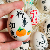 儿童涂鸦石膏鸡蛋3d立体绘画手工制作diy宝宝满月鸡蛋周岁生日