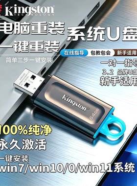 电脑重装系统u盘win10/11装机一键安装正版启动盘windows7/peU盘