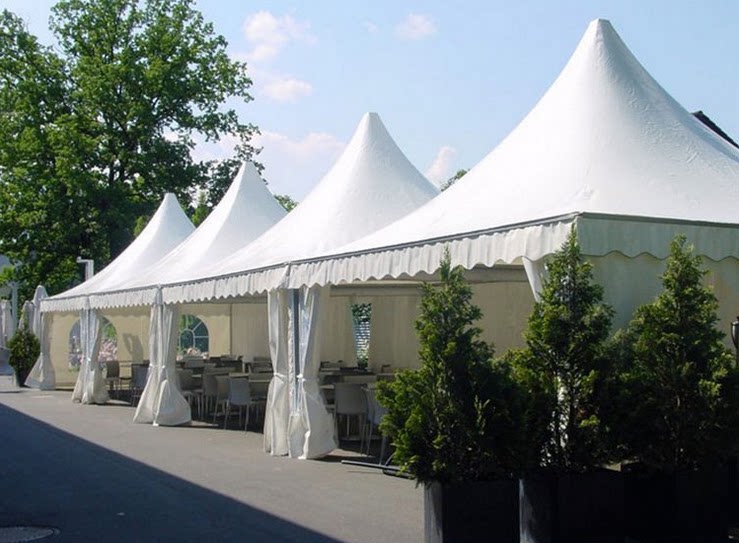 欧式尖顶篷房户外婚庆晏会账蓬出租展览展销帐篷白色活动棚房租赁