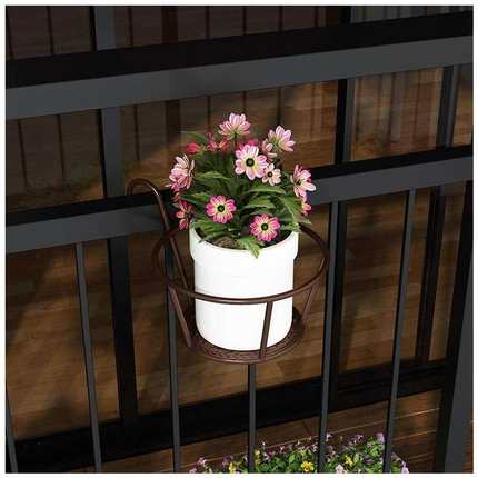 铁艺花架 置物架家用阳台悬挂式花盆挂架栏杆多肉绿萝花架子室内