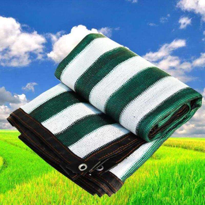 盖土网彩条窗帘新料遮阳网室外新料隔热透气网防晒户外绿色种植花