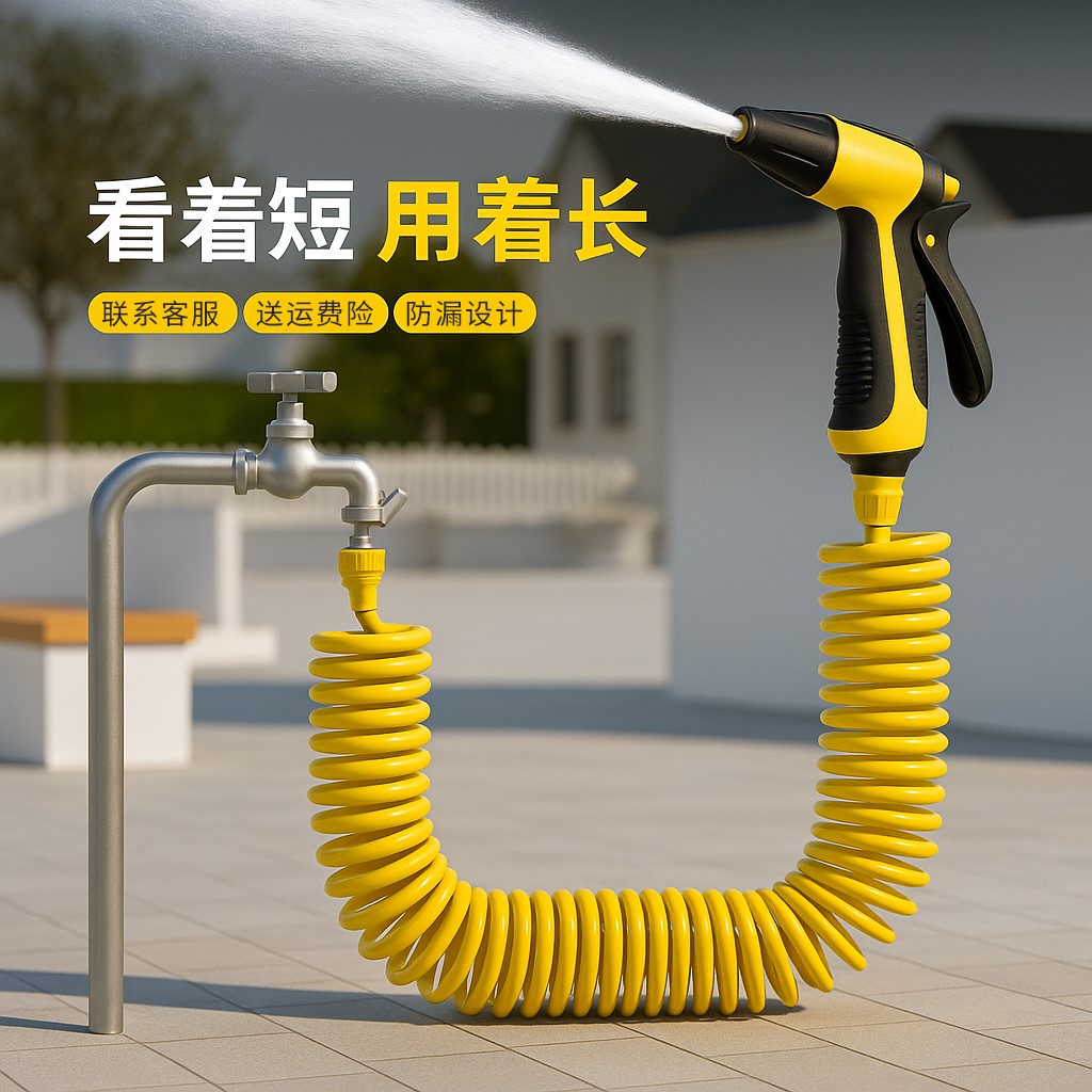 高压洗车水枪家用伸缩软管套装强力增压带泡沫壶喷头浇花刷车清洗