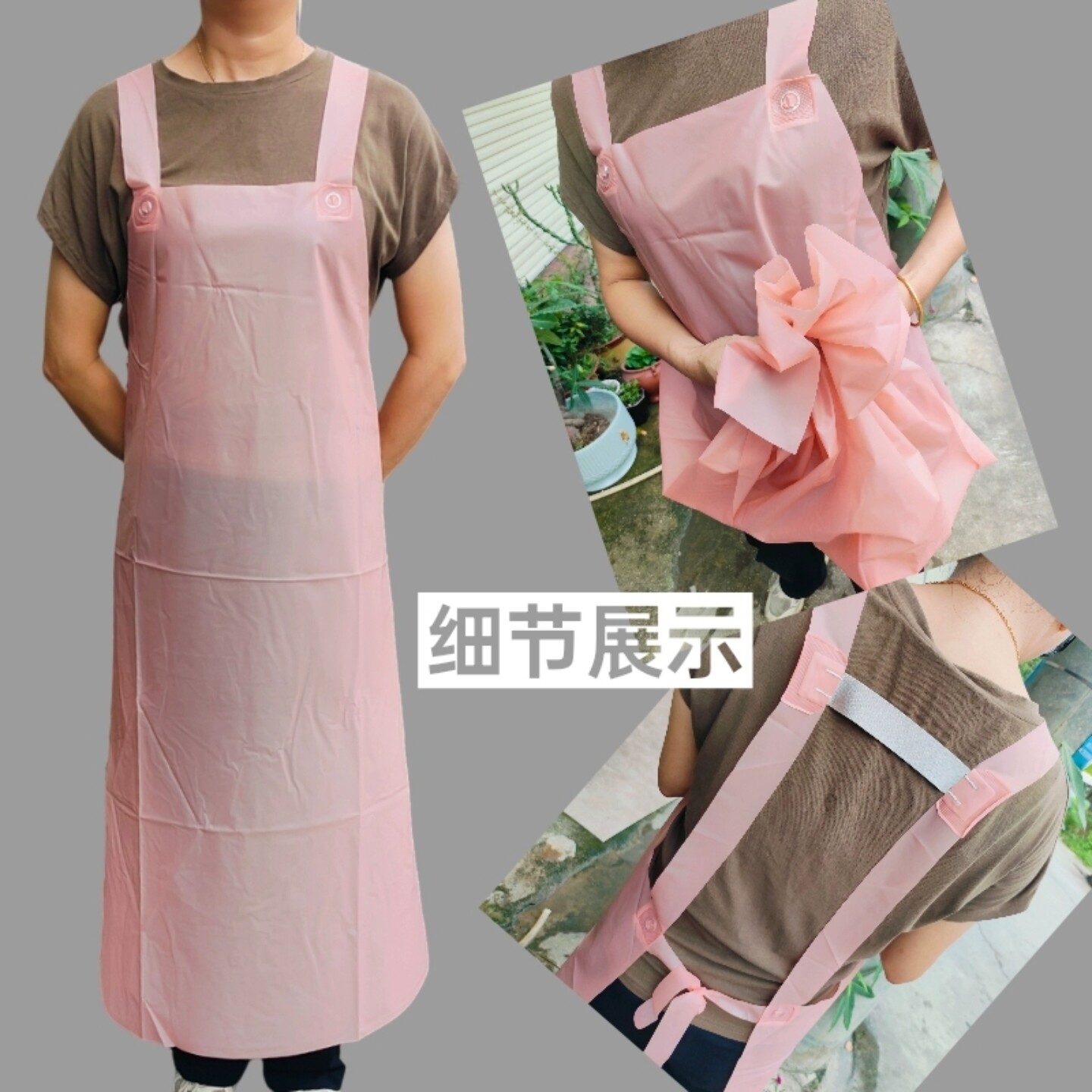 超轻薄防水围裙TPU耐油女士2025新款围腰奶茶店宠物店游泳馆美甲