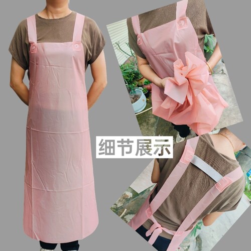 超轻薄防水围裙TPU耐油女士2025新款围腰奶茶店宠物店游泳馆美甲