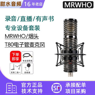 MRWHO T80电子管电容麦克风烟头手工高端话筒录音棚专业直播网红