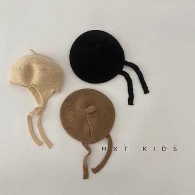 贝雷帽护耳纯色系韩版穿搭潮