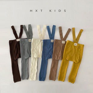 2025韩国婴儿举重裤春秋大pp宝宝高腰背带裤秋冬护肚洋气打底裤潮