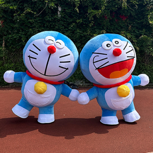 充气哆啦A梦叮当猫人偶服装蓝胖子机器猫cos服玩偶服商场引流道具