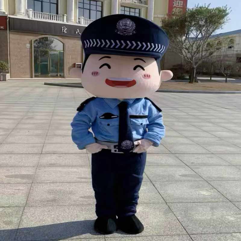 消防员卡通人偶服头套公安民警反电信诈骗宣传道具警察交警玩偶服