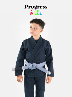 PROGRESS 儿童学院款 深灰色 道服套装 巴西柔术BJJ 官方直营