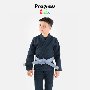 PROGRESS 儿童学院款 深灰色 道服套装 巴西柔术BJJ 官方直营