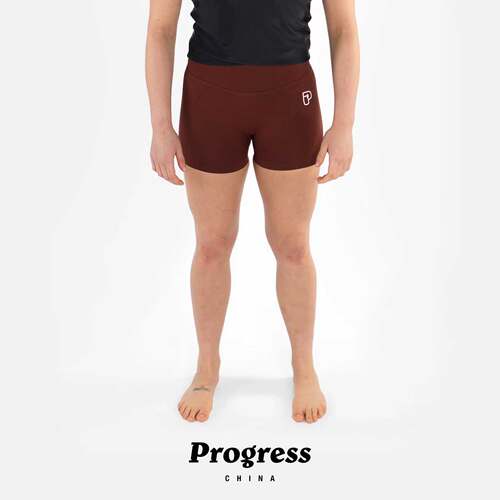 PROGRESS无缝线短裤酒红色女款压缩裤打底 巴西柔术NOGI 官方直营