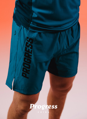 PROGRESS 双层短裤 PROFILE系列 蓝色 BJJ巴西柔术NOGI 官方直营