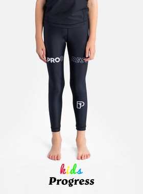 PROGRESS 儿童长裤 黑色 紧身裤无道服巴西柔术BJJ官方直营
