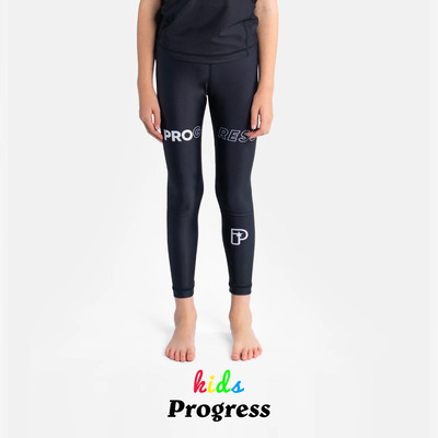 PROGRESS 儿童长裤 黑色 紧身裤无道服巴西柔术BJJ官方直营