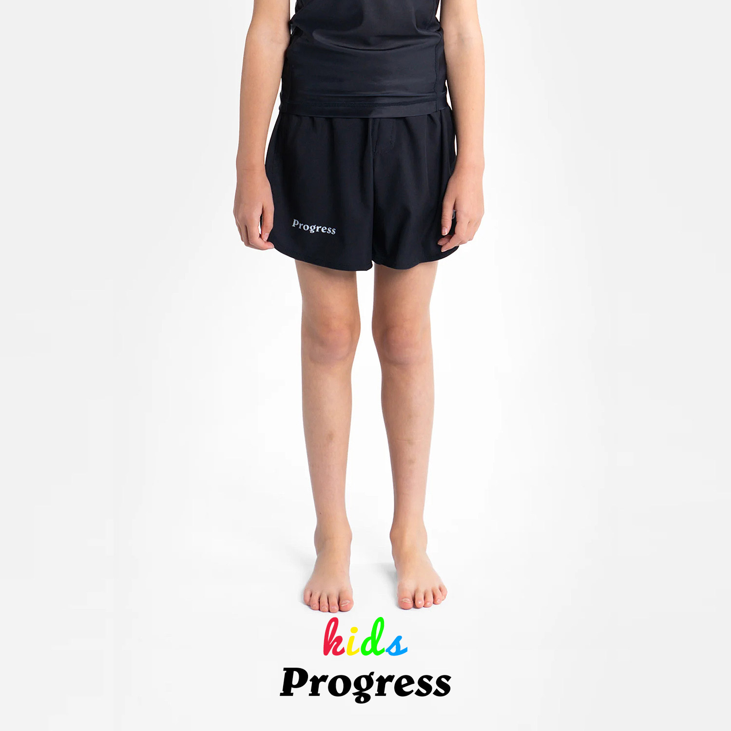 PROGRESS 儿童短裤 黑色 无道服巴西柔术BJJ官方直营