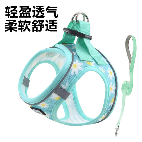 狗狗胸背带小型犬狗链泰迪博美比熊幼犬遛狗绳子宠物小狗牵引绳