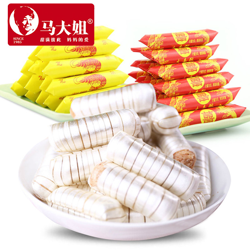 马大姐大虾酥糖大喜酥北京糖特产花生酥糖喜糖婚庆喜宴糖果零食