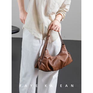 情人节礼物FAYEKAIEAN软皮饺子包2026新款慵懒风托特包hobo单肩包