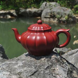 茗露 宜兴紫砂壶 莲瓣笑樱壶 紫砂茶壶茶壶套装零配仿生泡茶壶 莲
