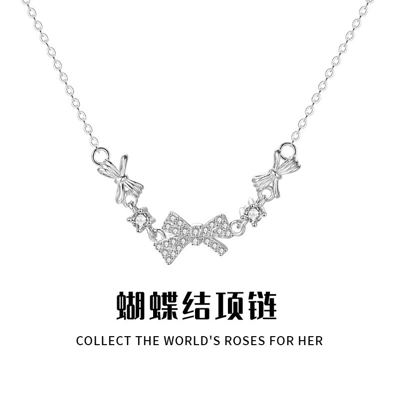 七夕情人节礼物送女友镶钻蝴蝶结