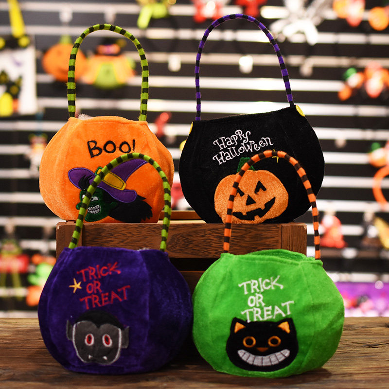 万圣节装饰礼物糖果袋儿童讨糖袋南瓜袋舞会道具布袋子创意手提袋