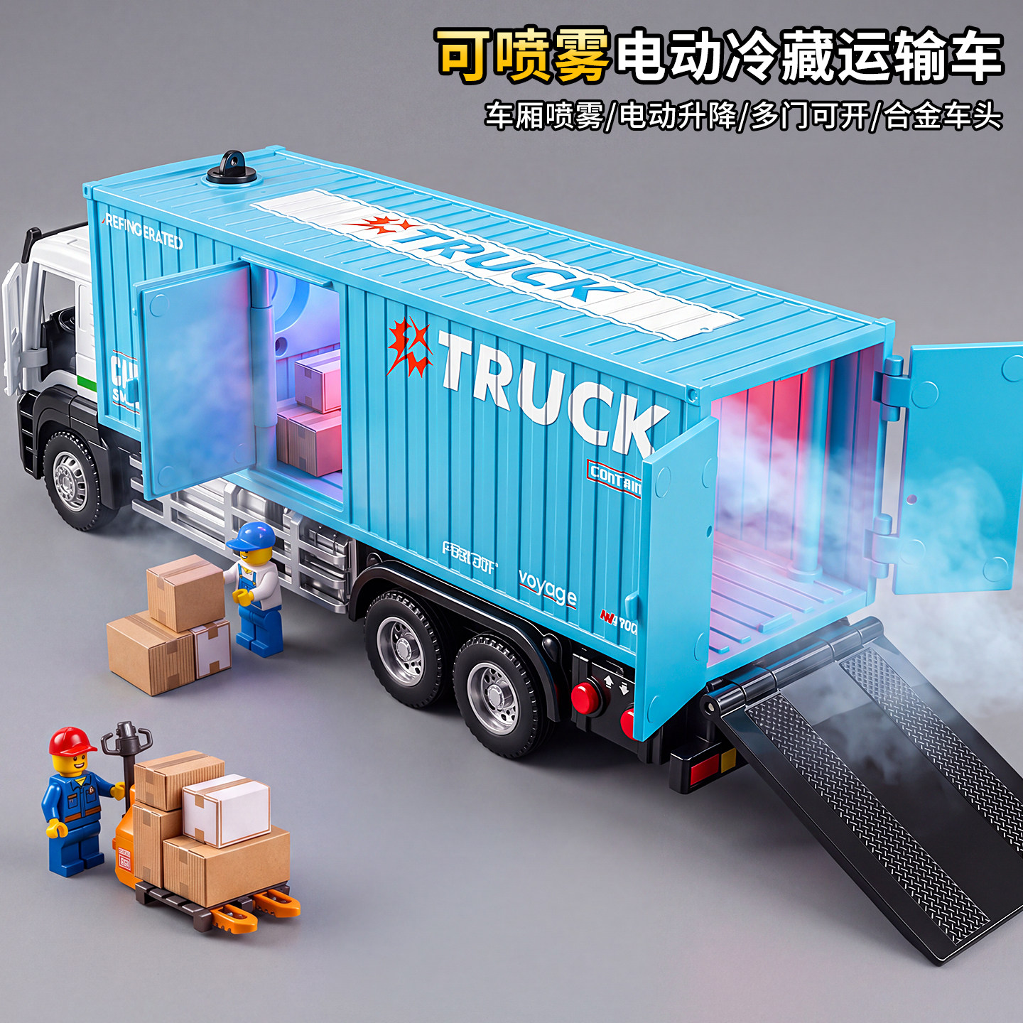 网红大号合金仿真卡车玩具车模