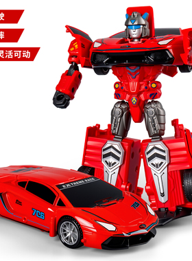 新款变形机器人汽车变形玩具男孩3多关节可动人偶6机甲战士玩具车