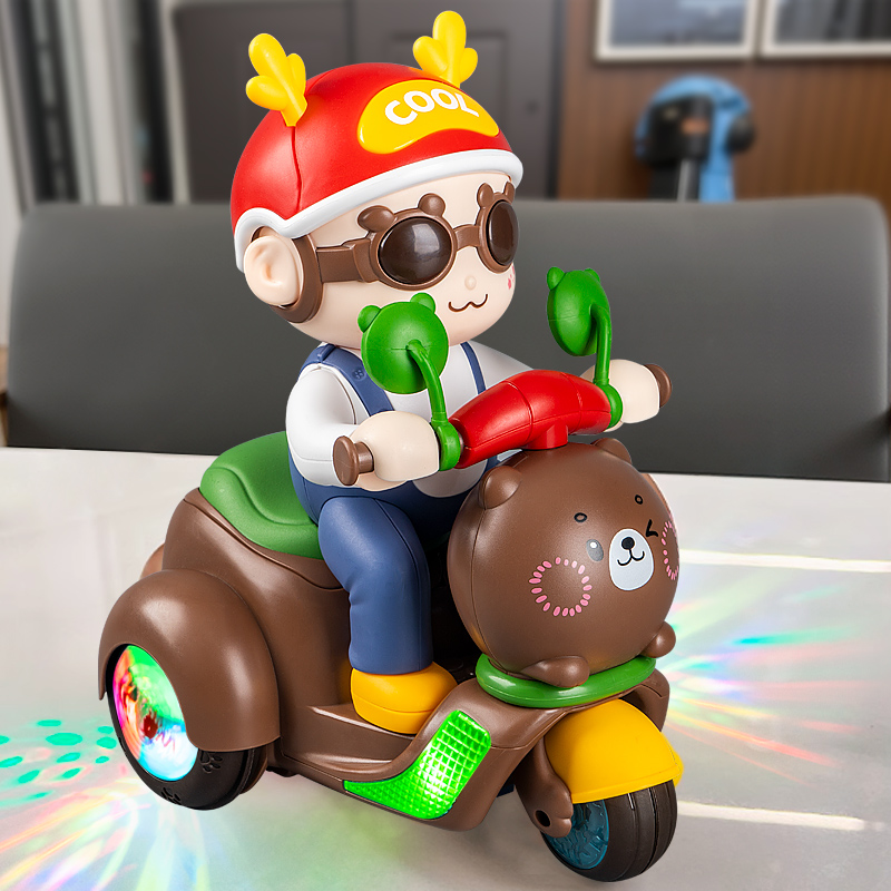 音乐灯光特技三轮车玩具
