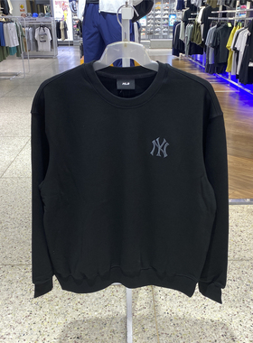 MLB男女情侣背标大LOGO复古老花圆领套头卫衣25秋季新款3AMTM0654