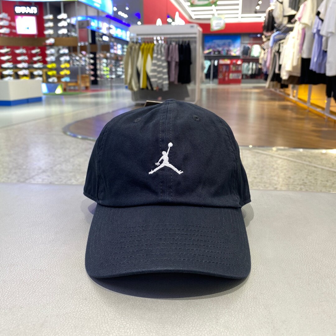 耐克乔丹纯棉刺绣软顶弧形运动帽