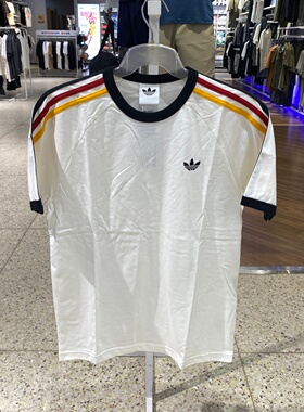 阿迪达斯阿迪三叶草男夏季新款白色短袖T恤KC8639