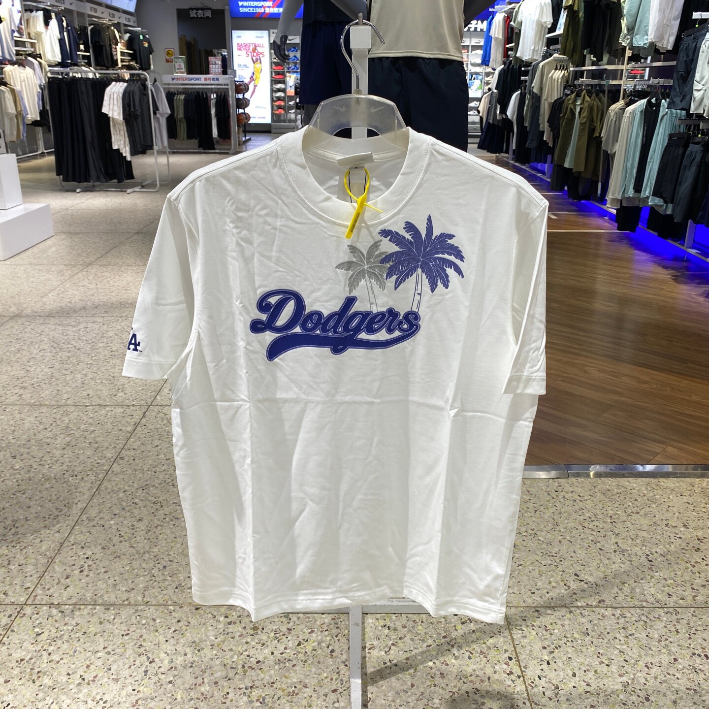 MLB椰树印花纯棉透气短袖T恤图片