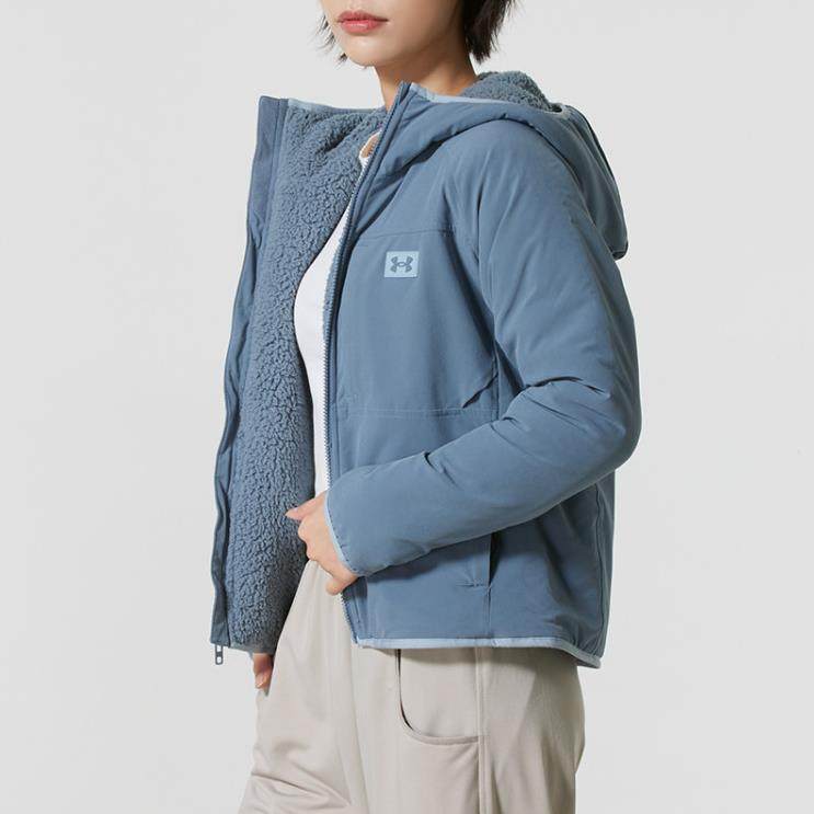 正品安德玛UA上衣女装梭织连帽夹克运动开衫加绒保暖外套 1373289,运动服/休闲服装,运动茄克/外套,淘宝优惠券,粉丝福利购,淘宝优惠卷