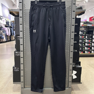 UnderArmour安德玛男子秋季薄绒休闲裤运动裤直筒长裤口袋有拉链