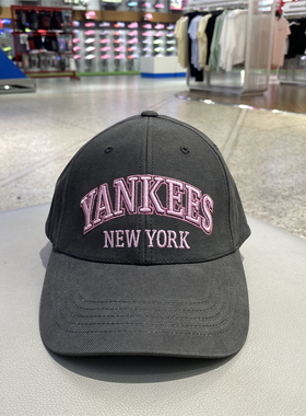 MLB男女情侣撞色字母遮阳帽学院风硬顶棒球帽25秋季新款3ACPV285N