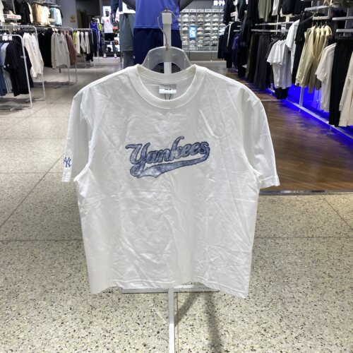 MLB正品短袖T恤夏季白色宽松时尚休闲潮牌上衣3ATSM1453-50WHS