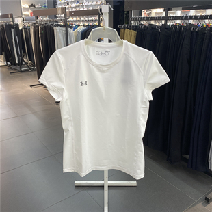 UnderArmour安德玛女士t恤运动针织圆领短袖 速干修身 休闲透气半袖
