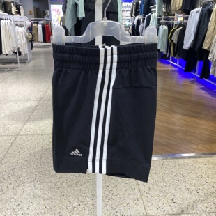 休闲透气纯棉三分短裤 阿迪达斯裤 GM5523 运动裤 新款 子女裤 2026夏季